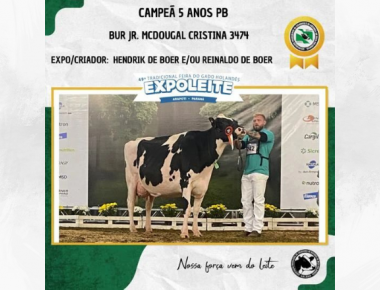 A Vaca Grande Campeã da Expoleite 2023 é Select Sires.